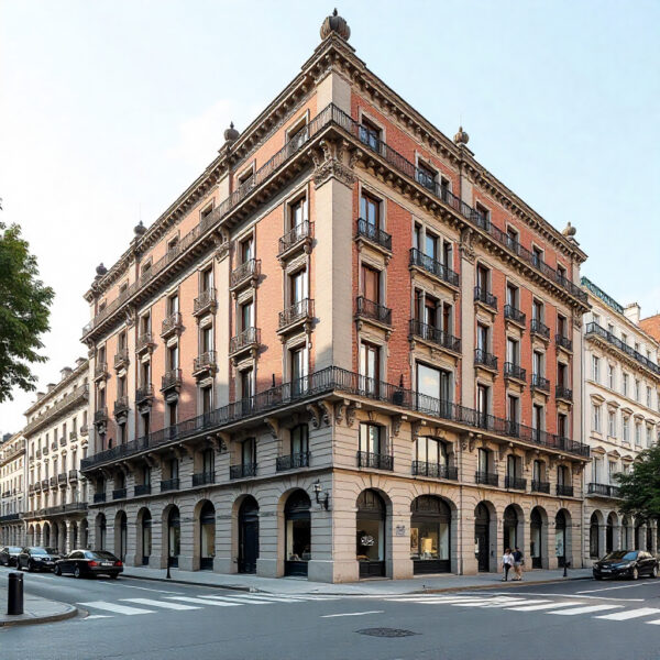 epresentación visual de un edificio antiguo con daños estructurales, simbolizando el riesgo de reformas mal gestionadas, en el contexto del derrumbe de Madrid.